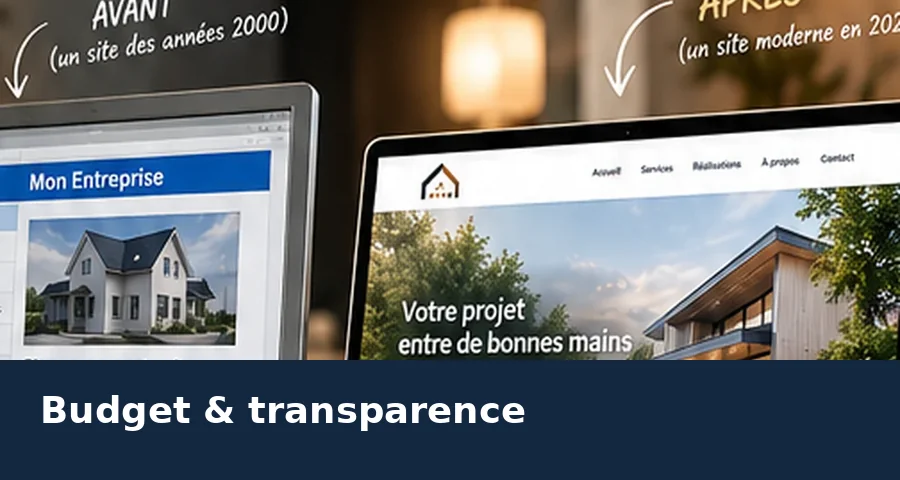 Visuel éditorial original : coût d’un site vitrine